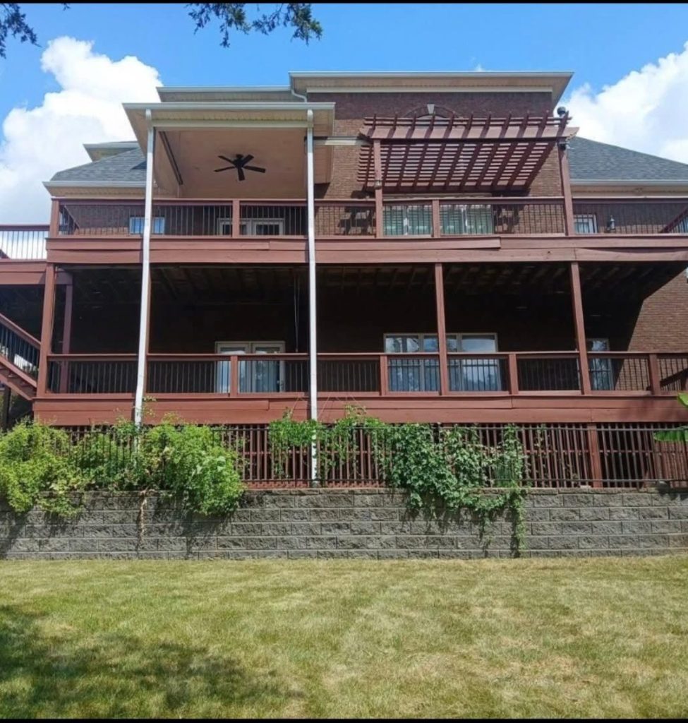 Deck staining